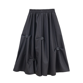 Word háromdimenziós őszi és téli esernyőszoknya dizájn magas derekú, szabálytalan virágmintás szoknya. Kicsi, nagy, lenge, hosszú, rakott női szoknya.