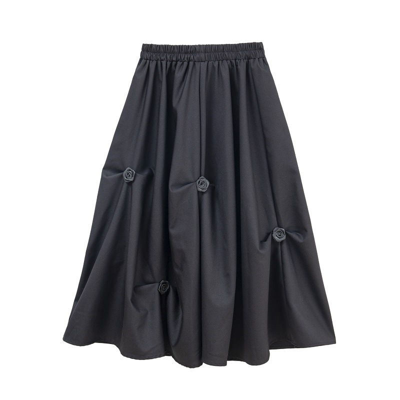 Word háromdimenziós őszi és téli esernyőszoknya dizájn magas derekú, szabálytalan virágmintás szoknya. Kicsi, nagy, lenge, hosszú, rakott női szoknya.