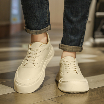 Jauni vīriešu balti apavi, modernas, augstas kvalitātes, luksusa platformas, augstuma palielināšanas, ērti ikdienas apavi, jauniešu sporta dēļu apavi