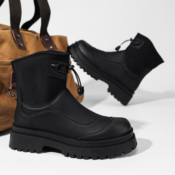 Vyriški Martino aulinukai, 2024 m. nauji, retro stiliaus, aukštakulniai, storapadžiai, funkcionalūs, vėjui atsparūs, elastingi, vyriški batai. Plaukų karta.