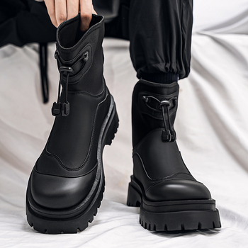 Vyriški Martino aulinukai, 2024 m. nauji, retro stiliaus, aukštakulniai, storapadžiai, funkcionalūs, vėjui atsparūs, elastingi, vyriški batai. Plaukų karta.