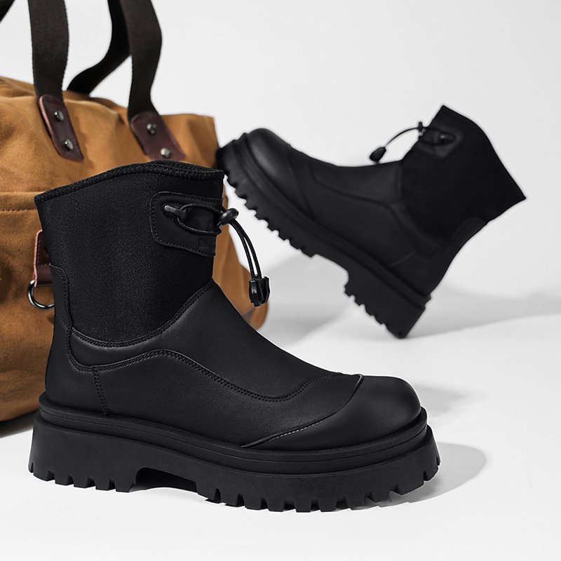 Vyriški Martino aulinukai, 2024 m. nauji, retro stiliaus, aukštakulniai, storapadžiai, funkcionalūs, vėjui atsparūs, elastingi, vyriški batai. Plaukų karta.