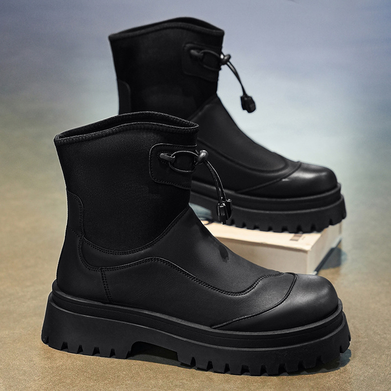 Vyriški Martino aulinukai, 2024 m. nauji, retro stiliaus, aukštakulniai, storapadžiai, funkcionalūs, vėjui atsparūs, elastingi, vyriški batai. Plaukų karta.