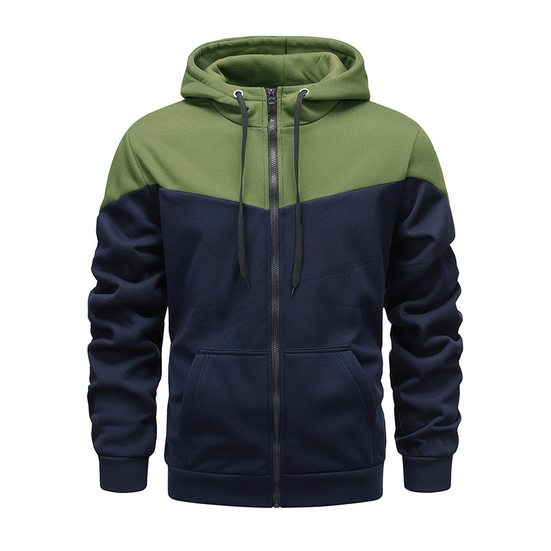 Új, határokon átnyúló tavaszi és őszi férfi pulóver, kapucnis, cipzáras zsebes férfi sportkabát, kapucnis pulóver