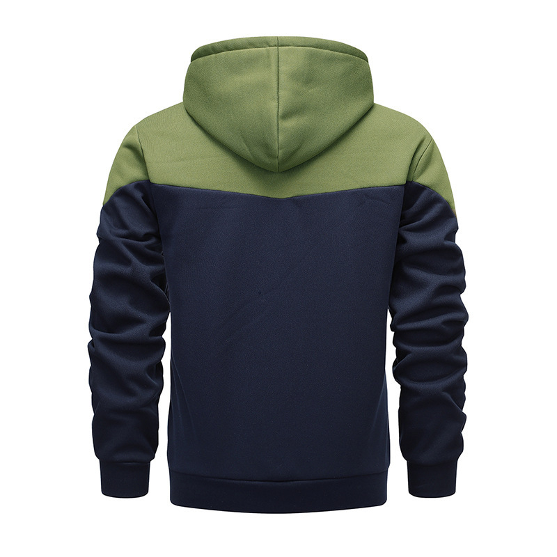 Új, határokon átnyúló tavaszi és őszi férfi pulóver, kapucnis, cipzáras zsebes férfi sportkabát, kapucnis pulóver