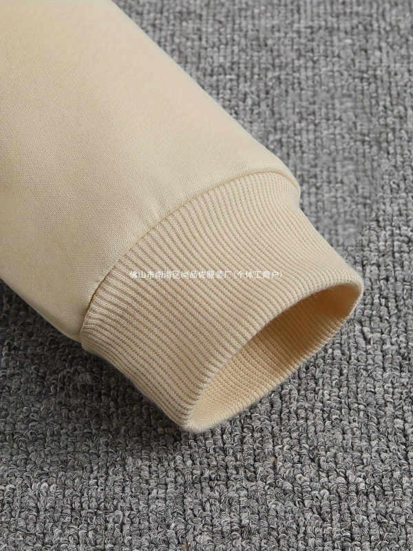 Férfi trópusi naplemente mintás, polár bélésű kapucnis pulóver - Lezser, Laza