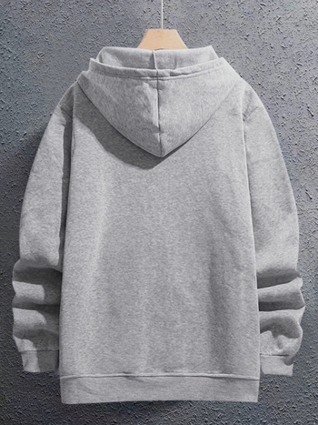 Мъжки ежедневен модерен суичър с цип и щампа Ghost Graphic