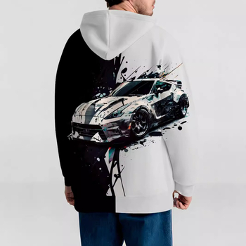 Új, határokon átnyúló, népszerű 3D nyomtatott kapucnis, laza cipzáras pulóver DINGZHI figurára