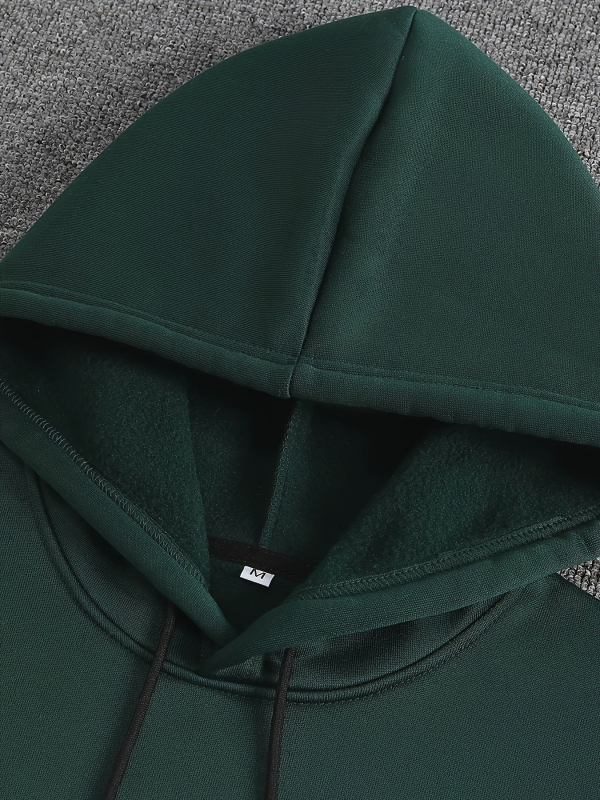 Férfi őszi-téli angyalmintás kapucnis velúr pulóver