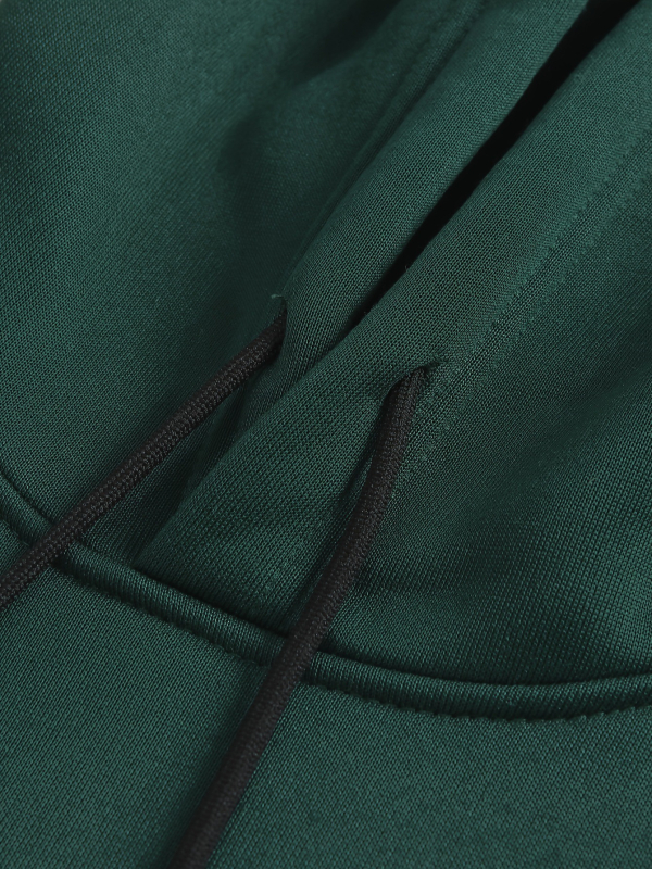 Férfi őszi-téli angyalmintás kapucnis velúr pulóver