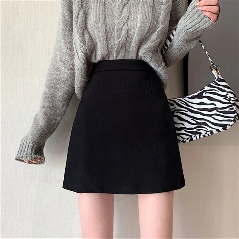 2022 tavaszi és nyári új, magas derekú, oldalsó hasított szoknya, női A-vonalú szoknya, pufók lány, plus size szoknya, csípőszoknya, divatos