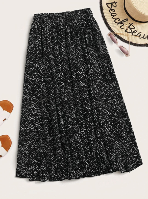 Új, határokon átnyúló, bohém, magas derekú, pöttyös mintás, bővülő szoknya európai és amerikai AliExpressen