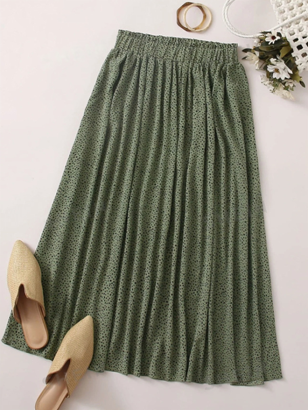 Új, határokon átnyúló, bohém, magas derekú, pöttyös mintás, bővülő szoknya európai és amerikai AliExpressen