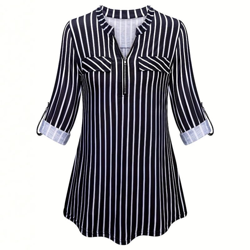 Amazon női ruházat 2023 ősz és tél Új AliExpress független állomás nyomtatású cipzáras ingázós lezser ing