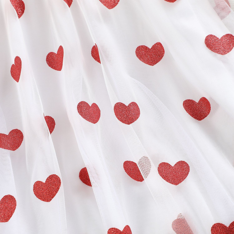 Valentin-napi csillámos szerelem többrétegű hálós nagyméretű szoknya