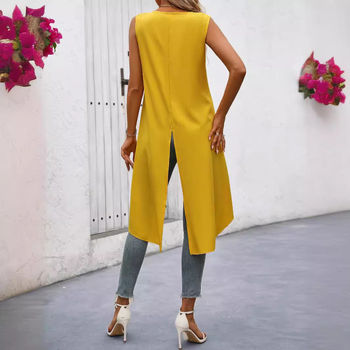 Europos ir Amerikos tarpvalstybinė moteriška vasarinė elegantiška pečių apvadu aptempta liemenė, madinga užsienio prekybai skirta moteriškų drabužių parduotuvė