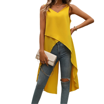 Europos ir Amerikos tarpvalstybinė moteriška vasarinė elegantiška pečių apvadu aptempta liemenė, madinga užsienio prekybai skirta moteriškų drabužių parduotuvė