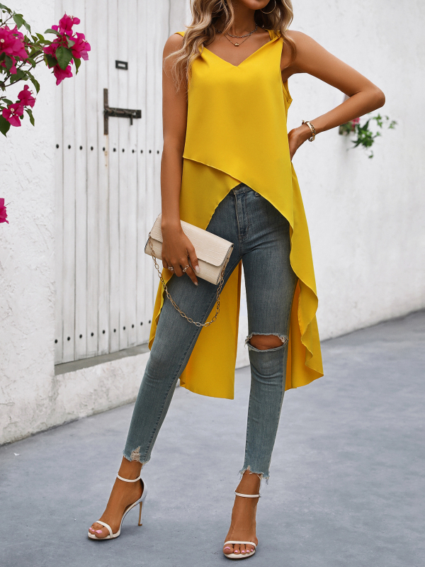 Europos ir Amerikos tarpvalstybinė moteriška vasarinė elegantiška pečių apvadu aptempta liemenė, madinga užsienio prekybai skirta moteriškų drabužių parduotuvė