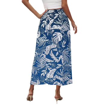 Független állomás kívánsága Amazon robbanás nyári nyomtatás nagylevelű divat hosszú szoknya női külkereskedelem raktáron magas derekú