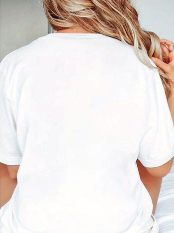 Női Szent Patrik-napi négylevelű lóhere mintás póló - lezser, rövid ujjú felső, tavaszi/nyári viselet