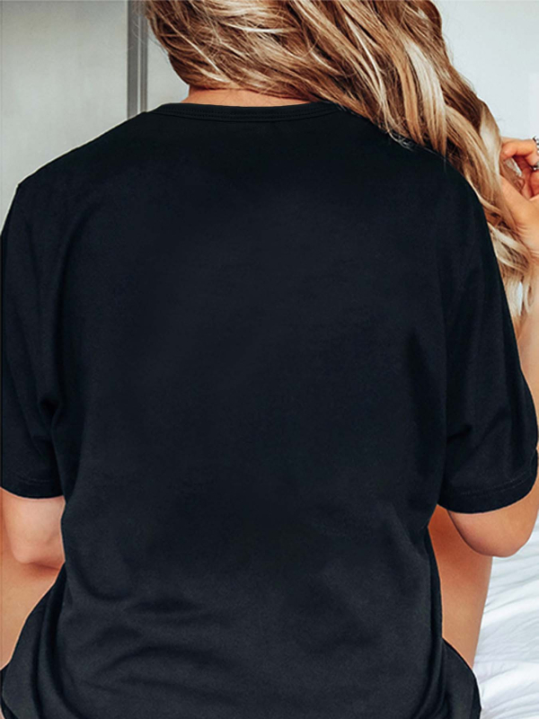 Női Szent Patrik-napi négylevelű lóhere mintás póló - lezser, rövid ujjú felső, tavaszi/nyári viselet