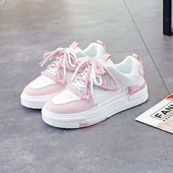 2025 m. pavasario nišiniai, visų rungtynių studentų sportbačiai, moteriški madingi, madingi, storapadžiai balti batai, dvigubo dirželio sportiniai laisvalaikio batai