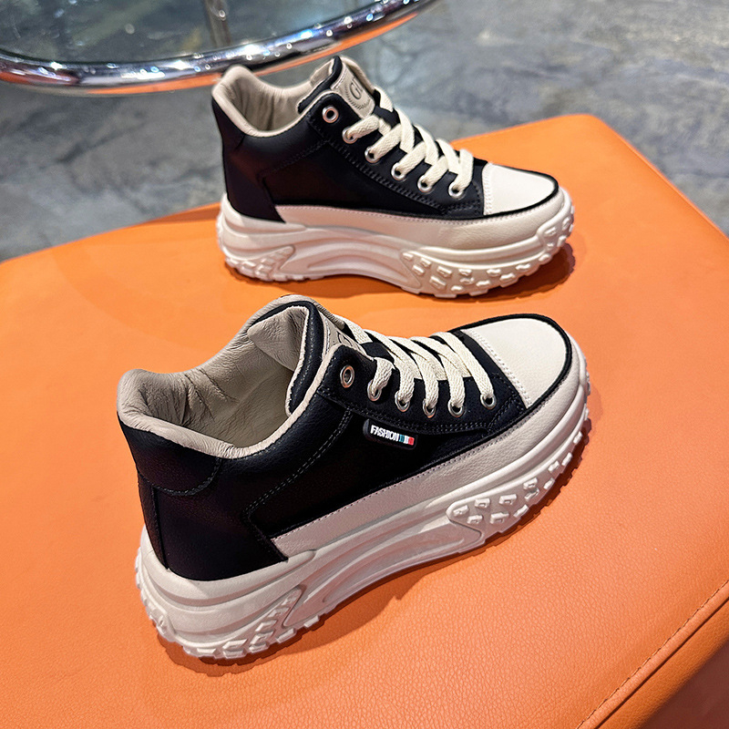 Plius dydžio aukštakulniai bateliai, stori 5 cm „Torre“ bateliai, moteriški 2024 m. nauji „Explosions ins“, universalūs laisvalaikio sportiniai moteriški bateliai, madingi