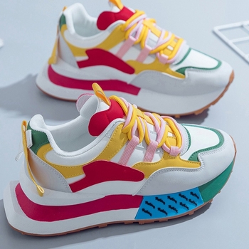 2024 m. nauji plokščiapadžiai sportiniai bateliai, laisvalaikio, madingi moteriški batai, užsienio prekybos, populiarūs, YG-W101, laisvalaikio ir universalūs