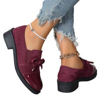 Vastag sarkú női cipők 2025 divatos új magas sarkú női cipők, masni, kis bőrcipők, plus size mokaszinok raktáron nagykereskedelemben