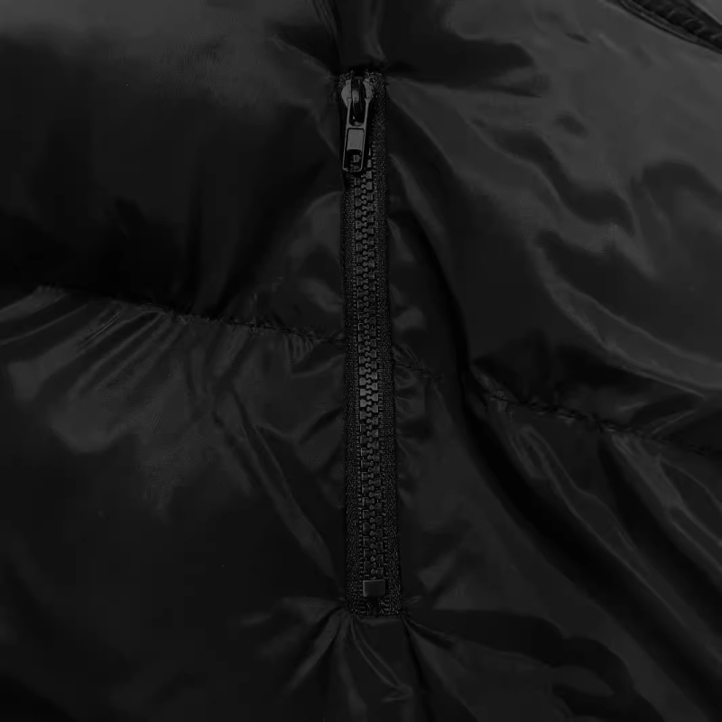 Francia cipzáras, átlós zsebes, húzózsinóros kapucnis mellény