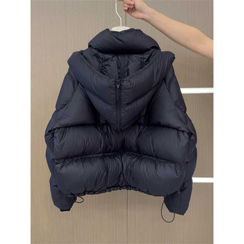 Γυναικείο χειμερινό παλτό με φερμουάρ και κουκούλα, ελαφρύ, ζεστό, για μικρόσωμες γυναίκες, με κουκούλα και βαμβακερή επένδυση, για χειμερινές εμφανίσεις.