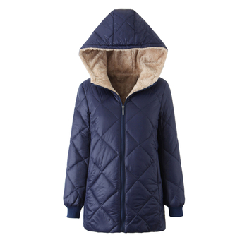 Διασυνοριακό φθινοπωρινό και χειμωνιάτικο παλτό Ευρώπης και Ηνωμένων Πολιτειών με μακριά μανίκια, βαμβακερό μπουφάν, νέα γυναικεία ρούχα σε σχήμα πλέγματος σε σχήμα διαμαντιού του 2024, εκρήξεις του 2024