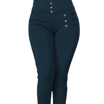 Európai és amerikai női határokon átnyúló új Amazon AliExpress forró magas derekú vékony, rugalmas gombos divatos hétköznapi nadrág