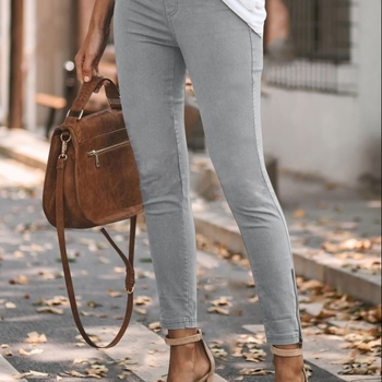 2023 Amazon női tavaszi és őszi nadrág, karcsúsított szárhosszúságú, rugalmas derékkal, magas gumis cipzárral, európai és amerikai, határokon átnyúló, európai és amerikai méretben.