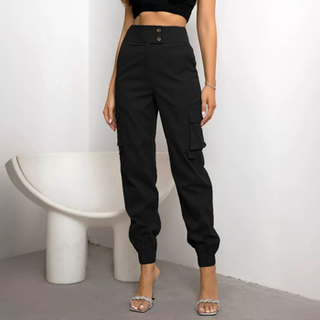 Határokon átnyúló női divatos, lezser, új, oldalsó zsebes nadrág
