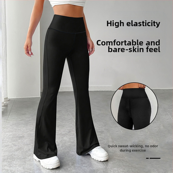 Ежедневни панталони за жени с голям размер, европейски и американски размер, висока талия, повдигащи ханша, стягащи, йога панталони, драпирани, широки, разкроени панталони, леко разкроени