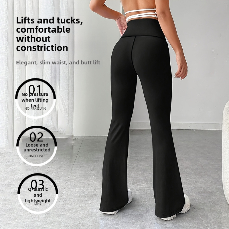 Dámske ležérne nohavice pre plus size ženy s vysokým pásom, zdvíhajúce boky, zoštíhľujúci vzhľad, splývavé, rozšírené nohavice so širokými nohavicami, mierne rozšírené