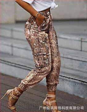 2020-as európai és amerikai új, divatos, bő, bokáig érő nadrág, koreai stílusú, többzsebes, kis lábhosszúságú, faroknadrág nőknek