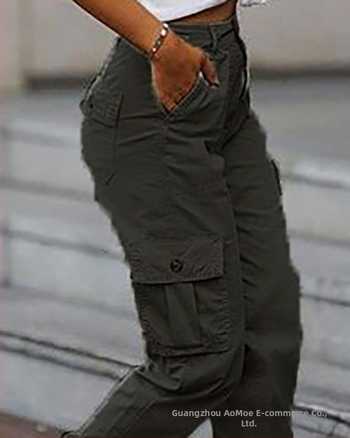 2020-as európai és amerikai új, divatos, bő, bokáig érő nadrág, koreai stílusú, többzsebes, kis lábhosszúságú, faroknadrág nőknek