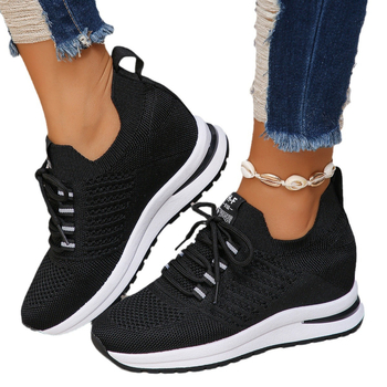 Γυναικεία sneaker 2024 Άνοιξη και Φθινόπωρο Νέα Κορεάτικα Στυλ Μοντέρνα Casual Παπουτσάκια με Χοντρό Κάτω Μέτωπο Flying Mesh για Φοιτητές