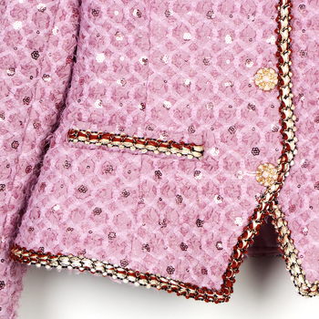 Gazdag család ezerarany híresség kis ruhái, luxus hangulatú, kis illatú, bazsarózsa színű, lila kétrészes ruha 28690