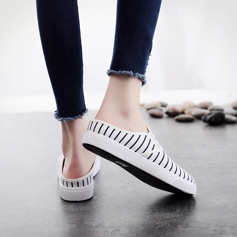 „Jinbukang“ vasariniai drobiniai pusbačiai balti moteriški bateliai, kvėpuojantys, bekulniai sandalai studentams ir nėščioms moterims, Senasis Pekinas