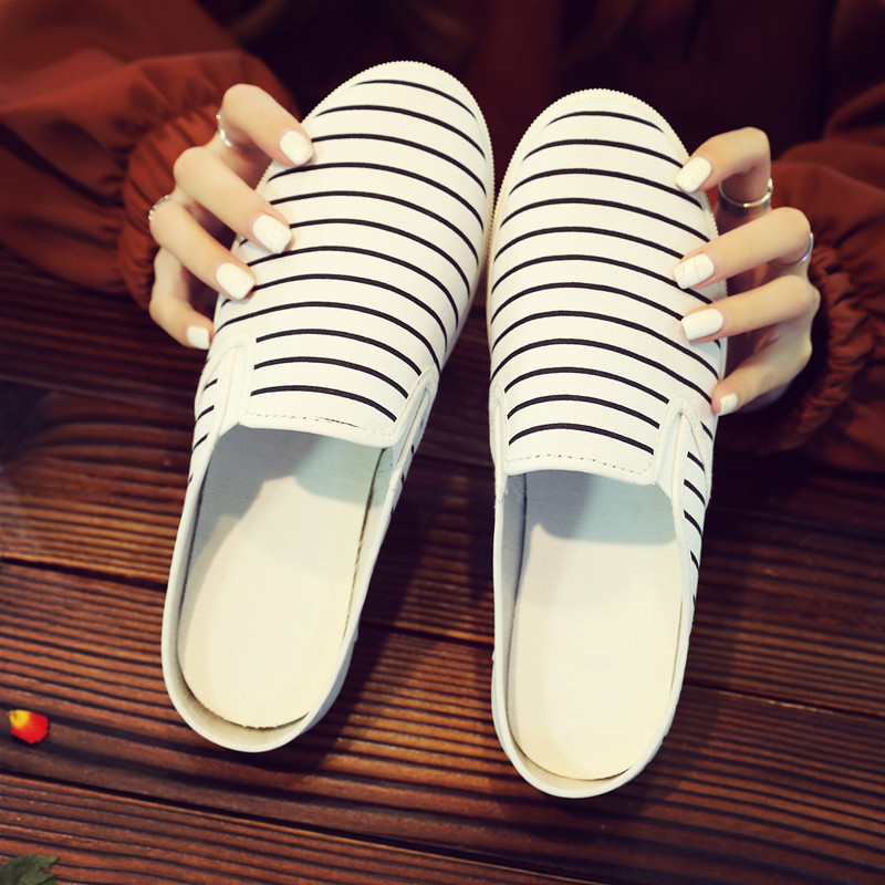 „Jinbukang“ vasariniai drobiniai pusbačiai balti moteriški bateliai, kvėpuojantys, bekulniai sandalai studentams ir nėščioms moterims, Senasis Pekinas