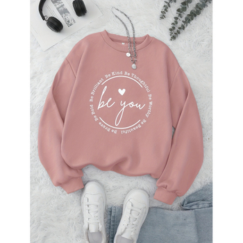 Női lezser kerek nyakú pulóver, geometrikus mintás kapucnis pulóver