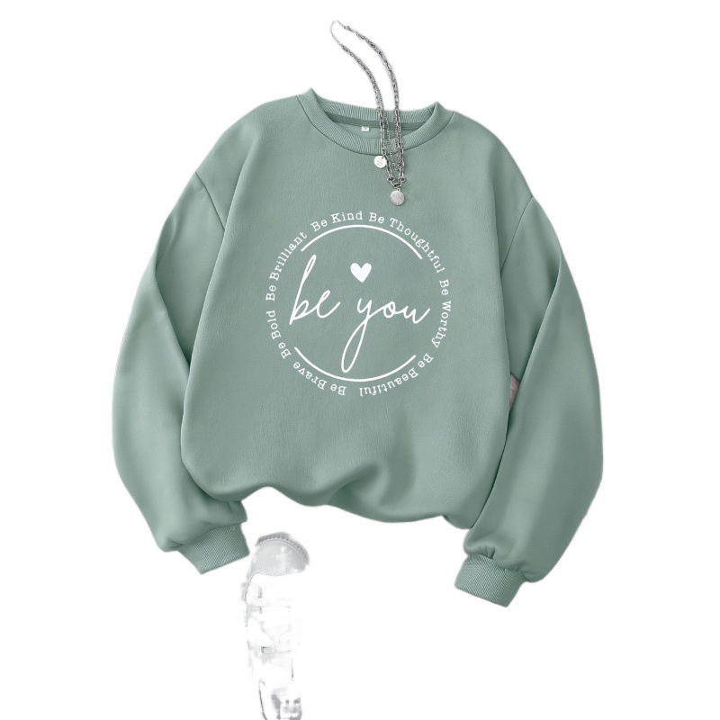 Női lezser kerek nyakú pulóver, geometrikus mintás kapucnis pulóver