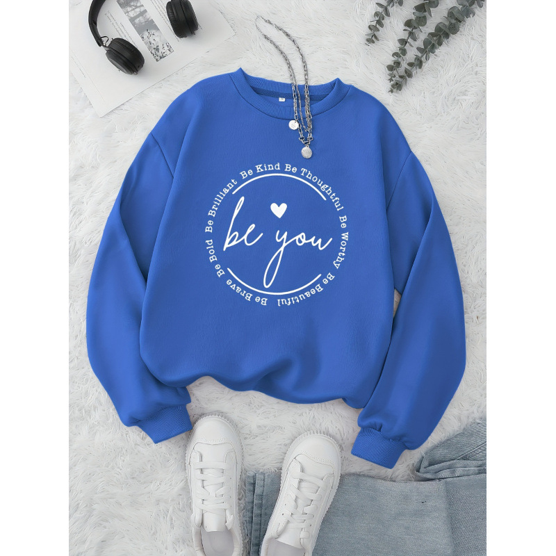 Női lezser kerek nyakú pulóver, geometrikus mintás kapucnis pulóver