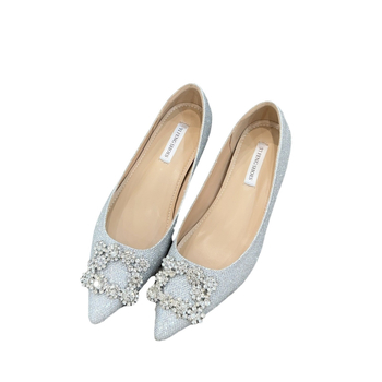 Pantofi de damă cu talpă moale, cataramă pătrată cu cataramă sexy cu fulg de zăpadă, pantofi de damă cu talpă înaltă pentru banchet și cină, pantofi de damă strălucitori