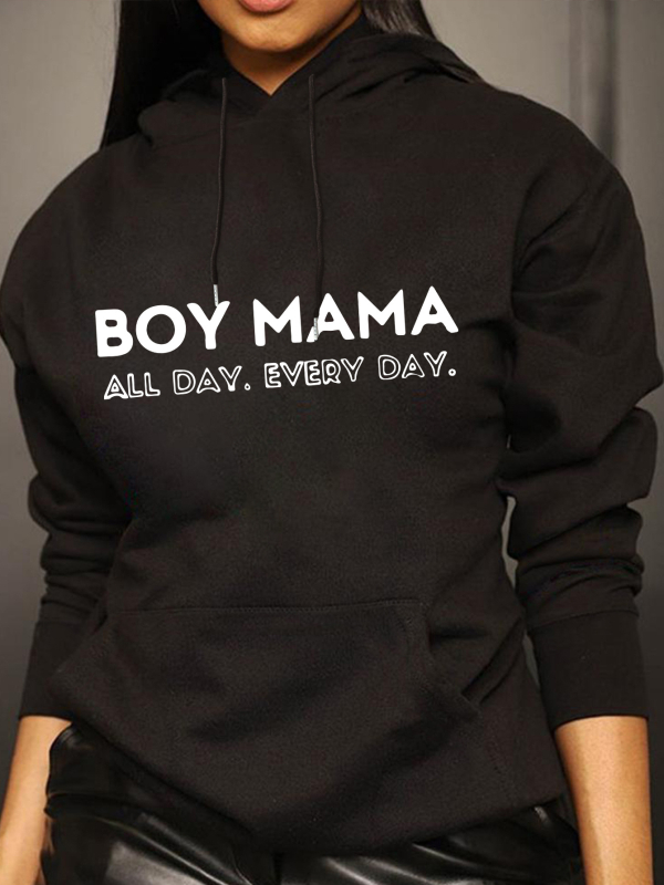 boymama kapucnis pulóver európai és amerikai kapucnis pulóver egyszerű betűs pulóver túlméretezett kapucnis pulóver