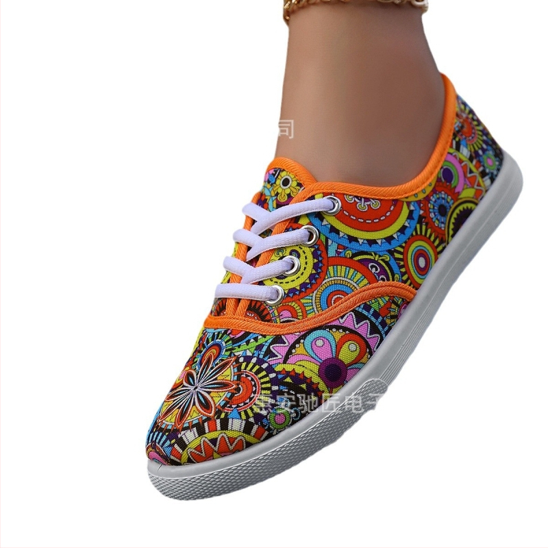 Европейски и американски трансгранични популярни платнени обувки с неправилен цвят за жени, пролетни и есенни обувки, корейски стил уличен стил ежедневни универсални маратонки на едро