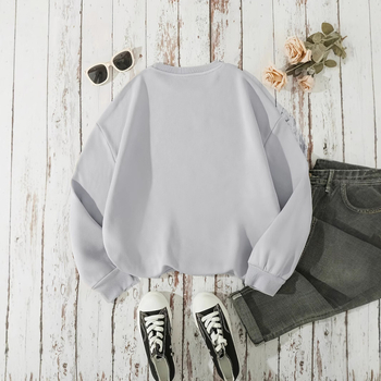 raktáron nyomtatott fejű Európa és Amerika Amazon határokon átnyúló őszi és téli bő hosszú ujjú pulóver női pulóver